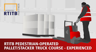 RTITB Pedestrian Low-Level Pallet Stacker Truck Course - Experienced course card